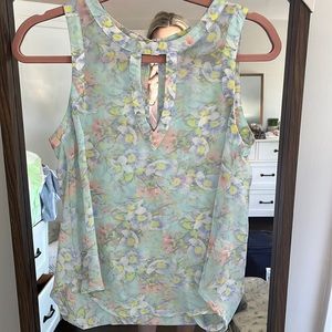 ASTR flowy open back shirt